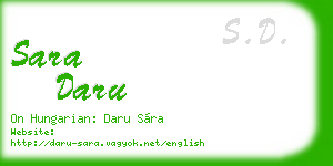 sara daru business card
