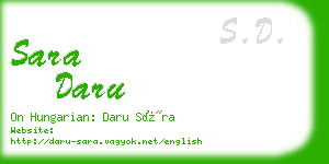 sara daru business card